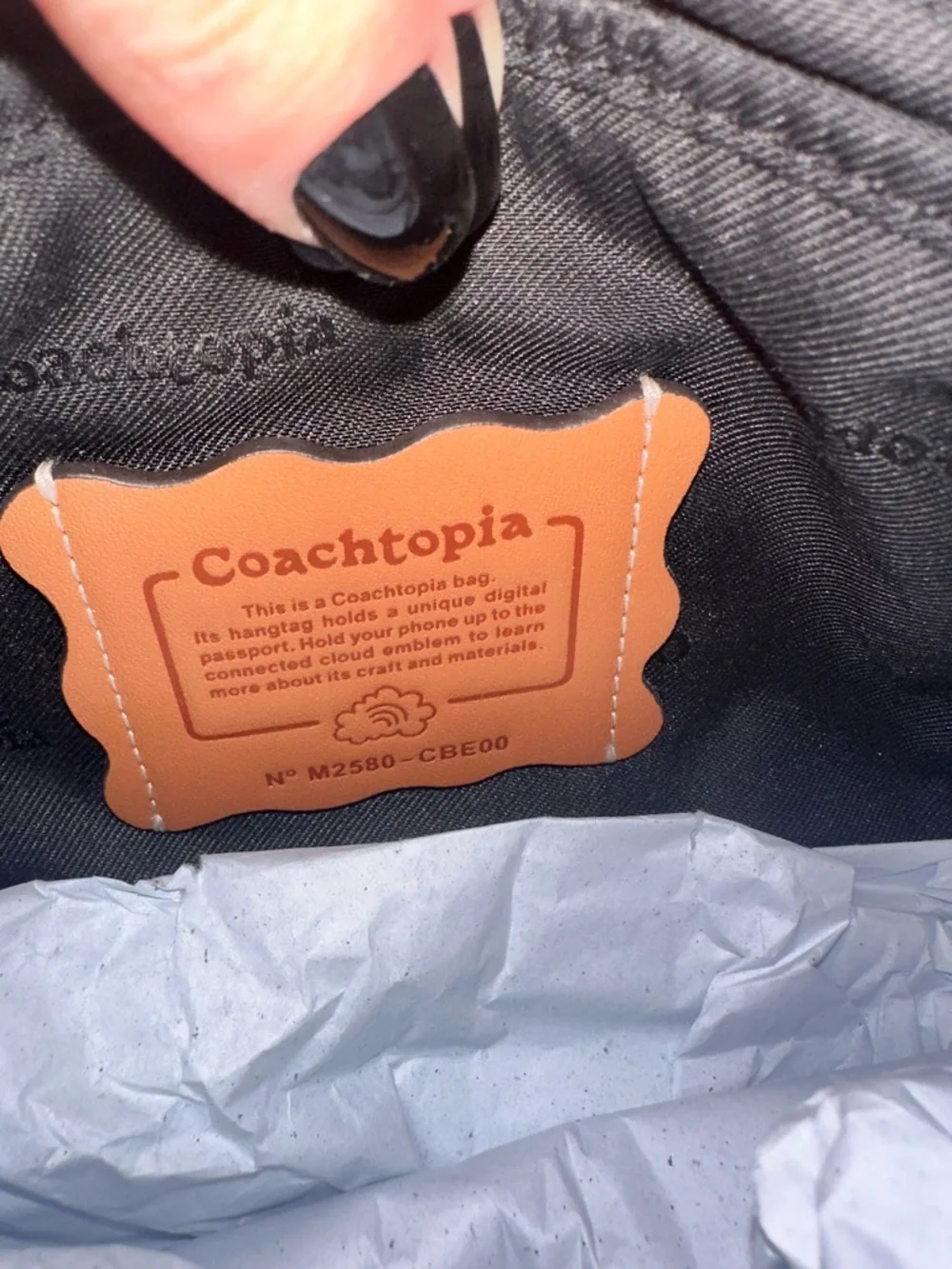 Coachtopia Alter Ego Black and White Checkered Medium Bag - Picture 4 of 5